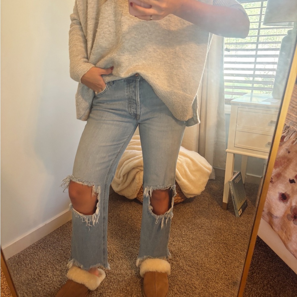 We The Free Light Blue Straight Leg Jeans